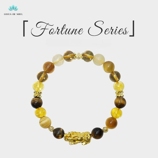 Handmade Citrine Gold Plated PIXIU Bracelet-Attract wealth