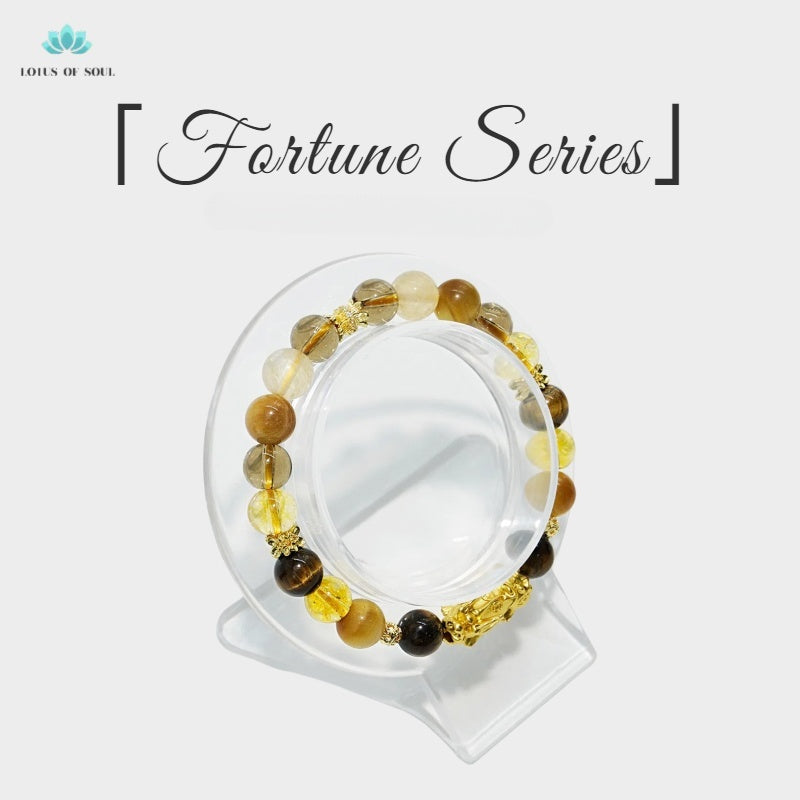 Handmade Citrine Gold Plated PIXIU Bracelet-Attract wealth