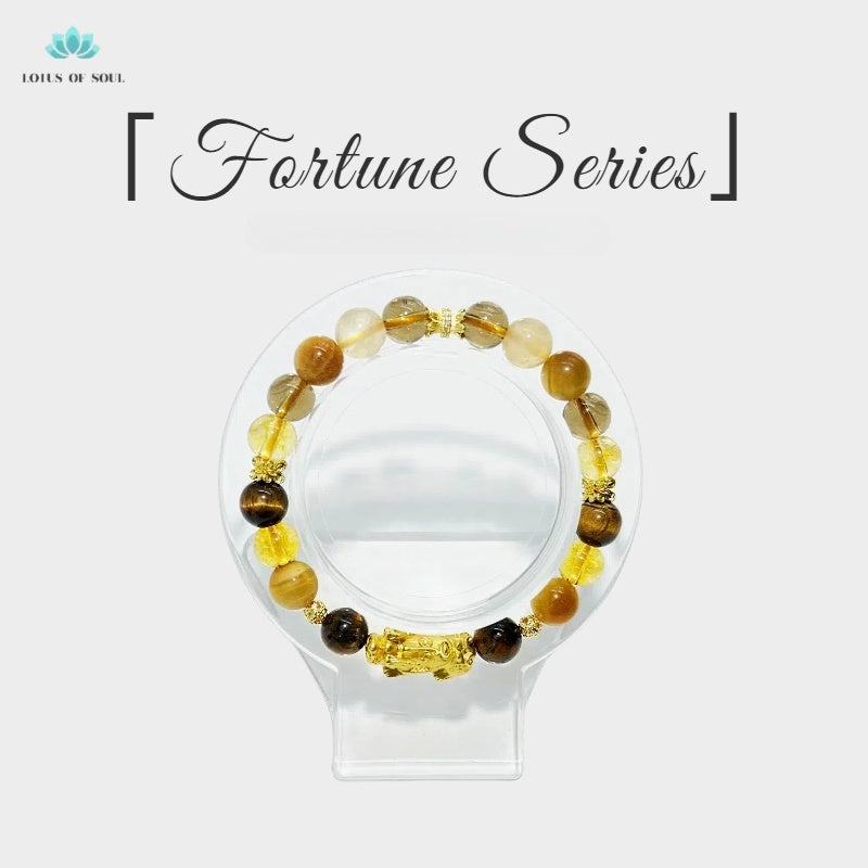 Handmade Citrine Gold Plated PIXIU Bracelet-Attract wealth