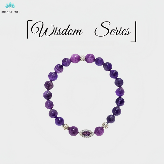 Handmade Amethyst Evil Eye Bracelet-Balanced Energy