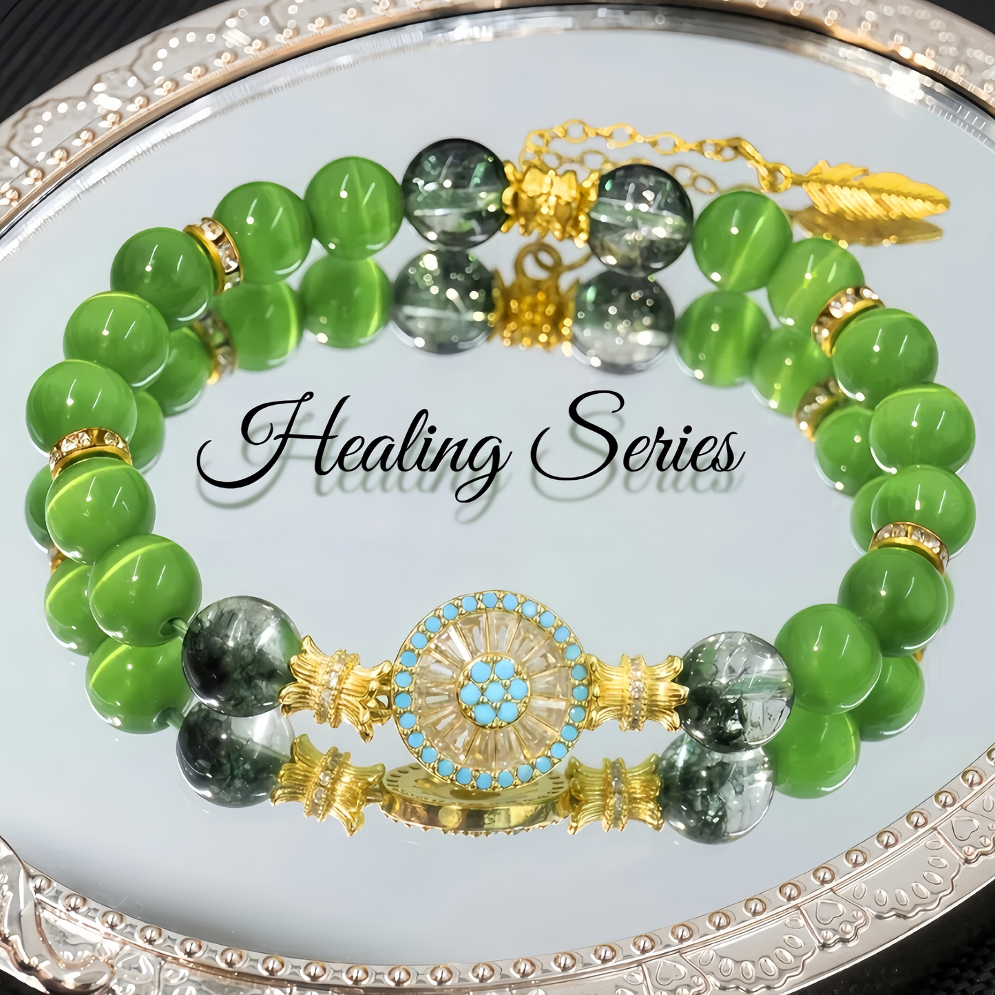 Handmade Green Cat's Eye Bracelet - Attract Opportunities