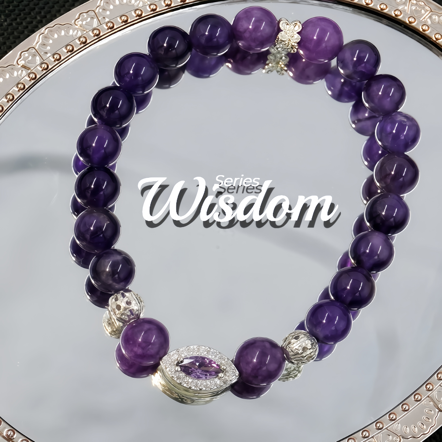 Handmade Amethyst Evil Eye Bracelet-Balanced Energy