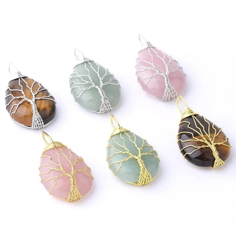 Tree of Life Natural Stone Necklace