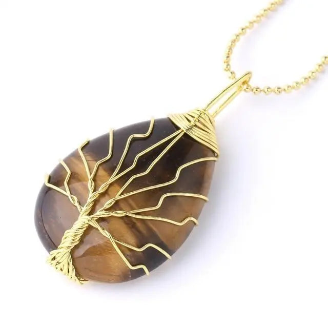 Tree of Life Natural Stone Necklace