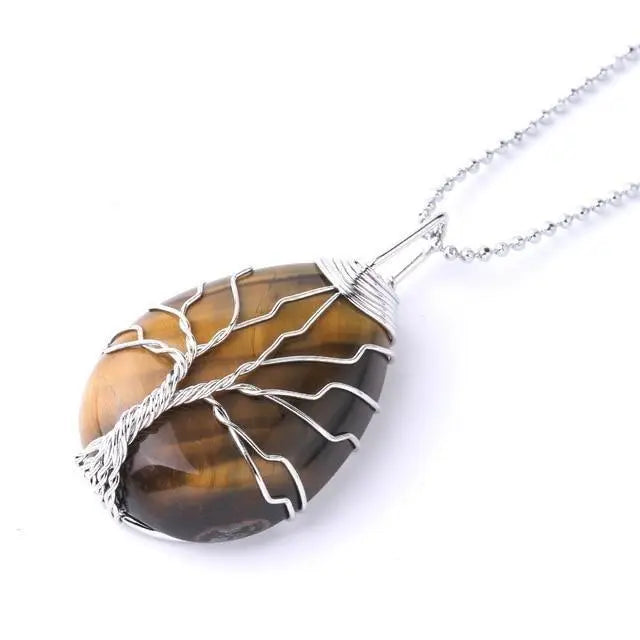 Tree of Life Natural Stone Necklace
