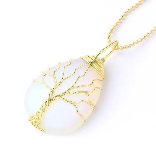 Tree of Life Natural Stone Necklace