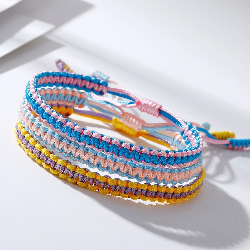 Tibetan Braided Lucky Knot Rope Bracelet