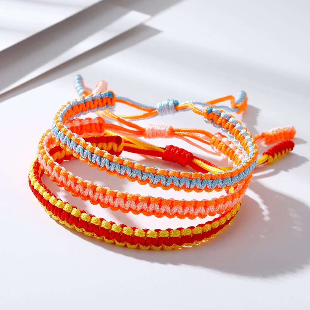 Tibetan Braided Lucky Knot Rope Bracelet
