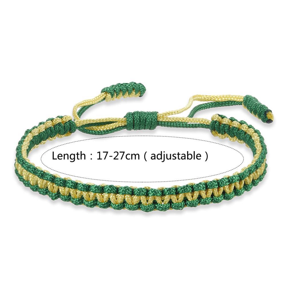 Tibetan Braided Lucky Knot Rope Bracelet