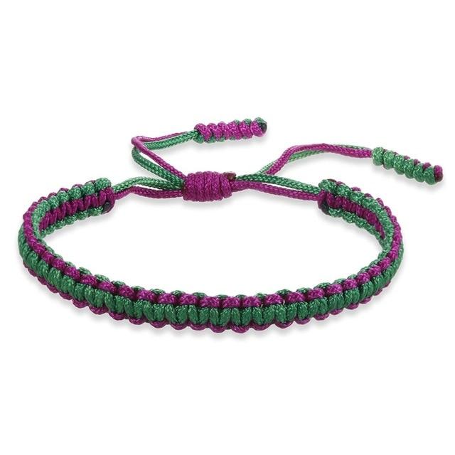 Tibetan Braided Lucky Knot Rope Bracelet