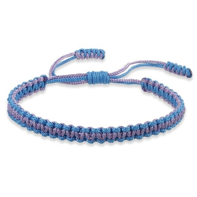 Tibetan Braided Lucky Knot Rope Bracelet