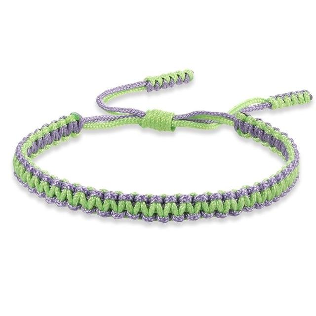 Tibetan Braided Lucky Knot Rope Bracelet