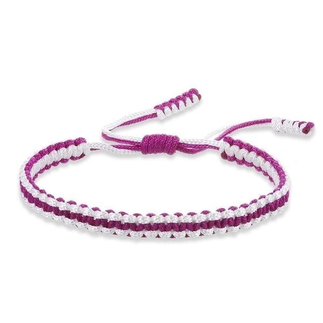 Tibetan Braided Lucky Knot Rope Bracelet