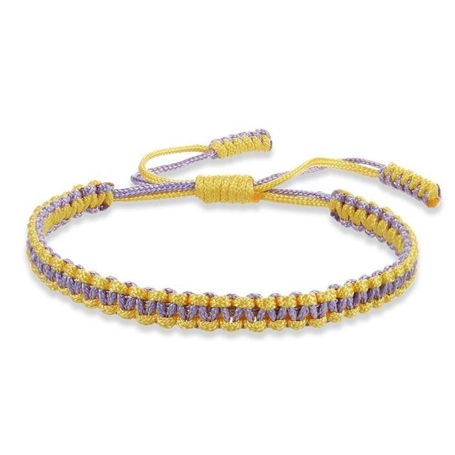 Tibetan Braided Lucky Knot Rope Bracelet