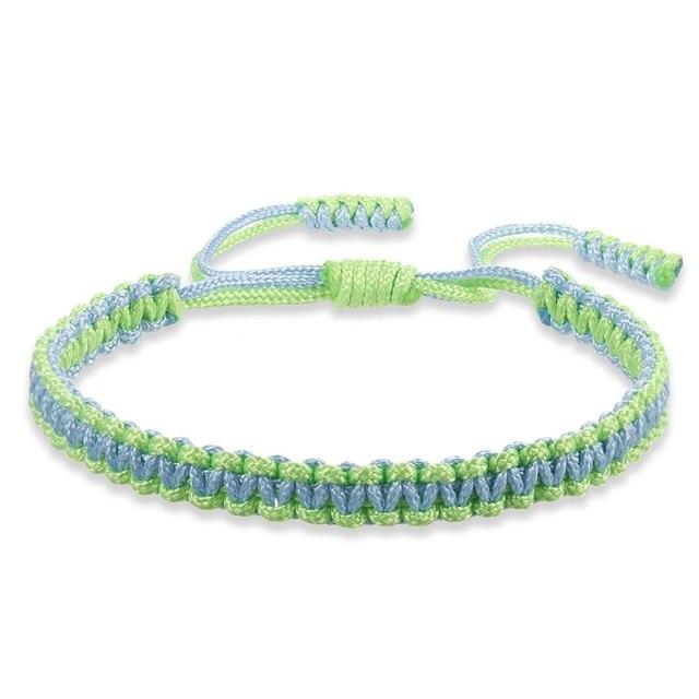 Tibetan Braided Lucky Knot Rope Bracelet