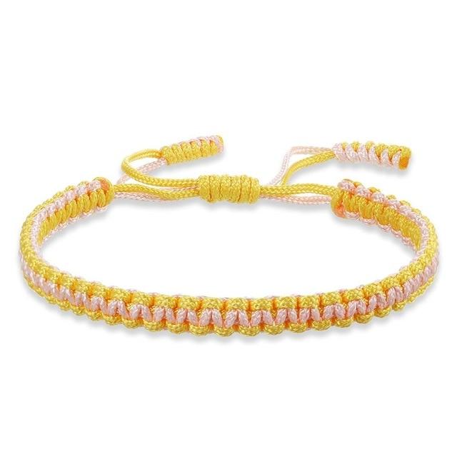 Tibetan Braided Lucky Knot Rope Bracelet