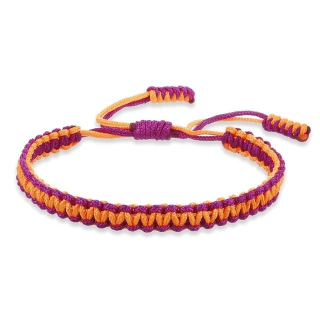 Tibetan Braided Lucky Knot Rope Bracelet