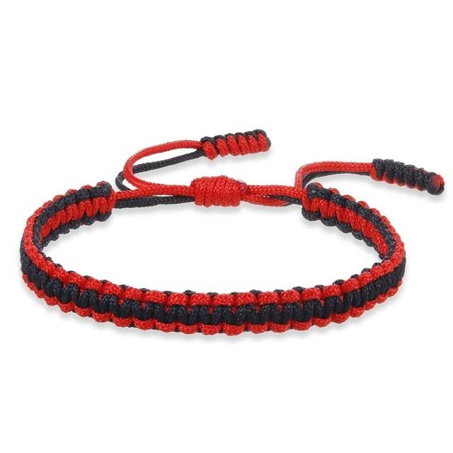 Tibetan Braided Lucky Knot Rope Bracelet