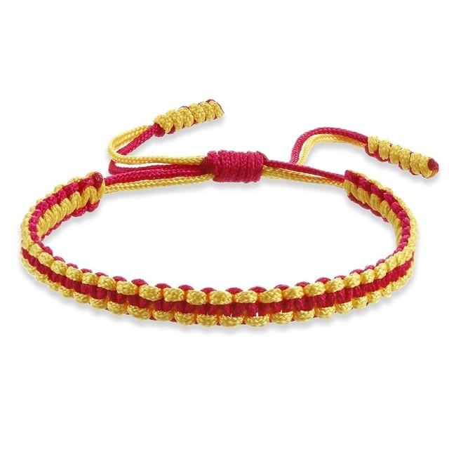 Tibetan Braided Lucky Knot Rope Bracelet