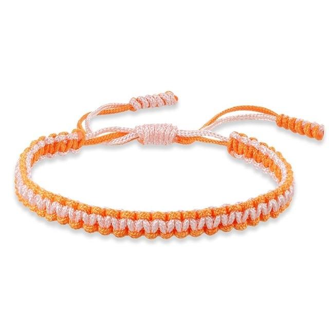 Tibetan Braided Lucky Knot Rope Bracelet