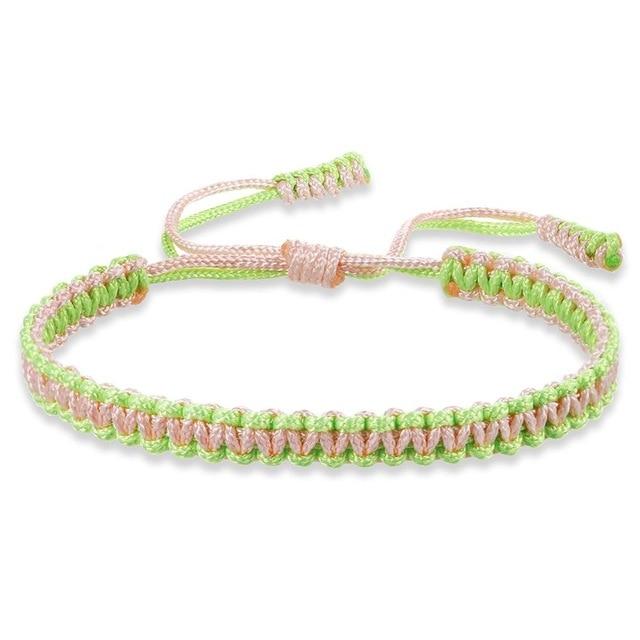 Tibetan Braided Lucky Knot Rope Bracelet