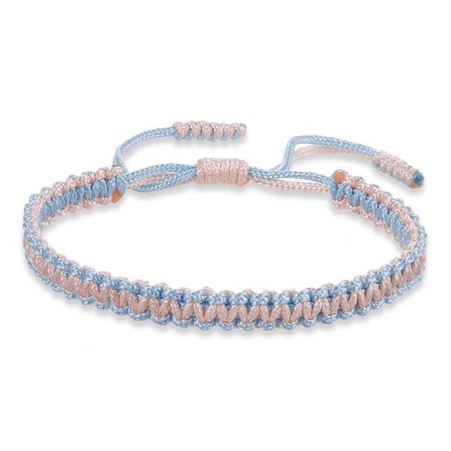 Tibetan Braided Lucky Knot Rope Bracelet