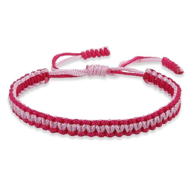 Tibetan Braided Lucky Knot Rope Bracelet