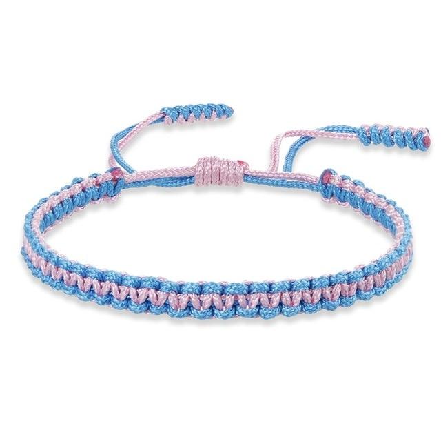 Tibetan Braided Lucky Knot Rope Bracelet