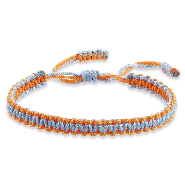 Tibetan Braided Lucky Knot Rope Bracelet