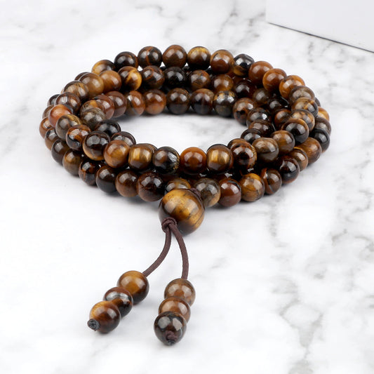 108 Tiger's Eye Beads Mala Bracelet