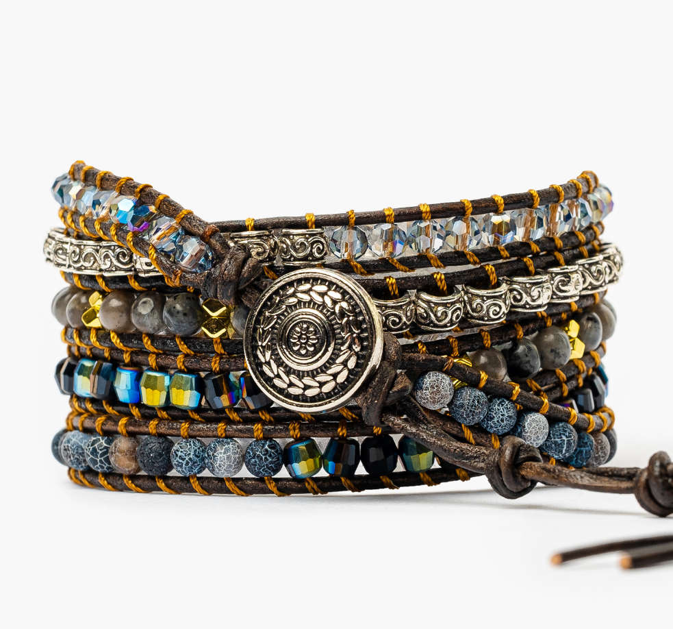 Onyx Moonlight Protection Wrap Bracelet