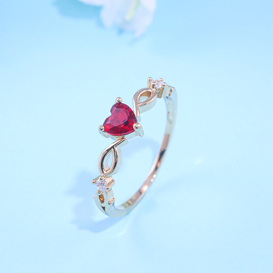 Delicate Zirconia Heart Ring