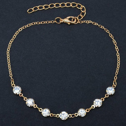 Crystal Diamond Anklet