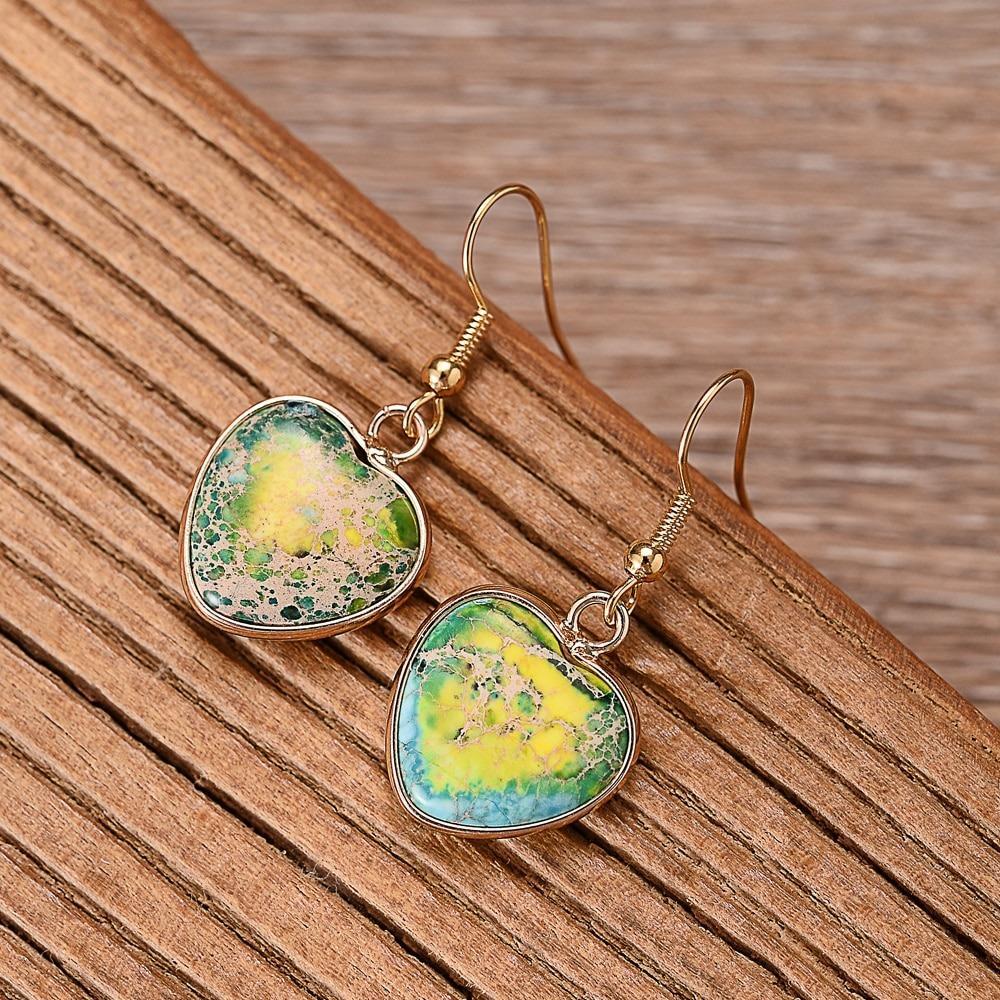 Transcendental Love Jasper Teardrop Earrings