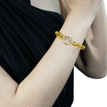 Handmade Gold Crystal Tree of Life Bracelet