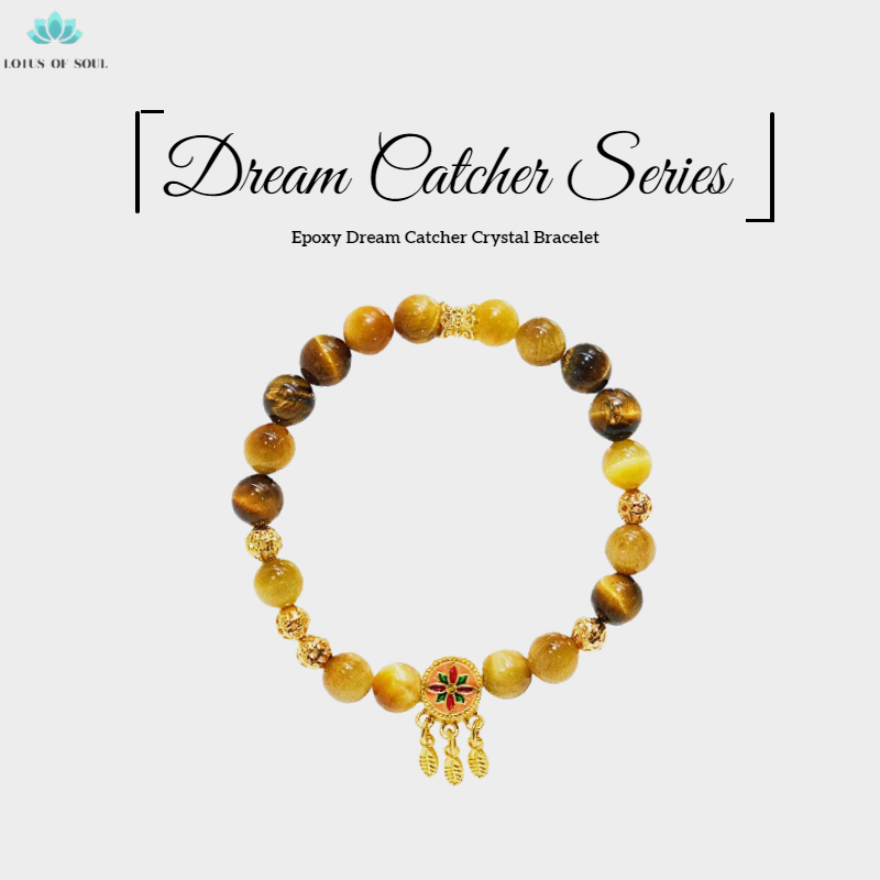 Handmade Gold Tiger Eye Stone Bracelet - Capture Dreams