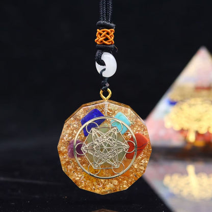 Healing 7 Chakra Orgonite Necklace