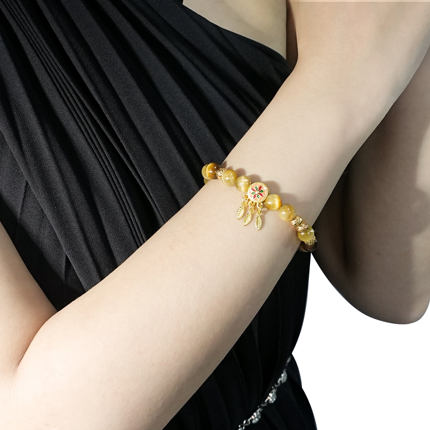 Handmade Gold Tiger Eye Stone Bracelet - Capture Dreams