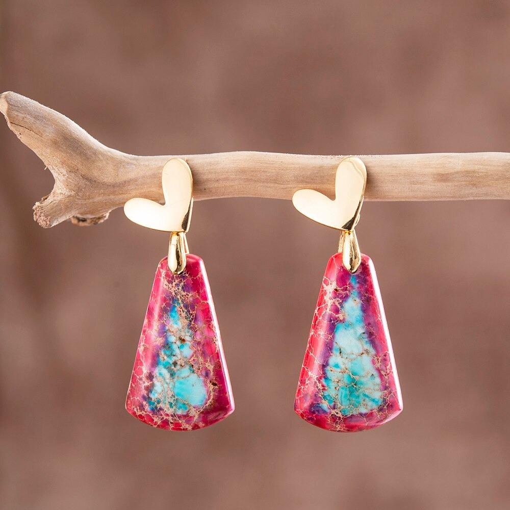 Sunrise Garden Jasper Dangle Earrings