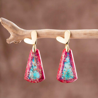 Sunrise Garden Jasper Dangle Earrings