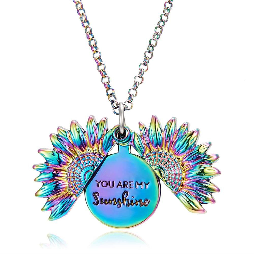 "You Are My Sunshine" Sunflower Necklace