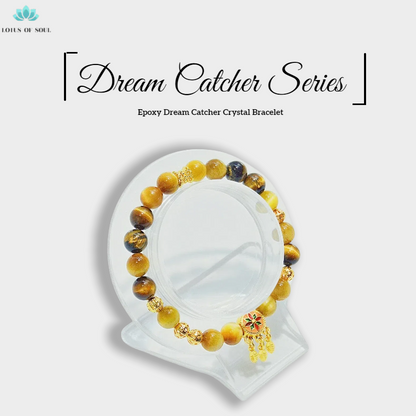 Handmade Gold Tiger Eye Stone Bracelet - Capture Dreams