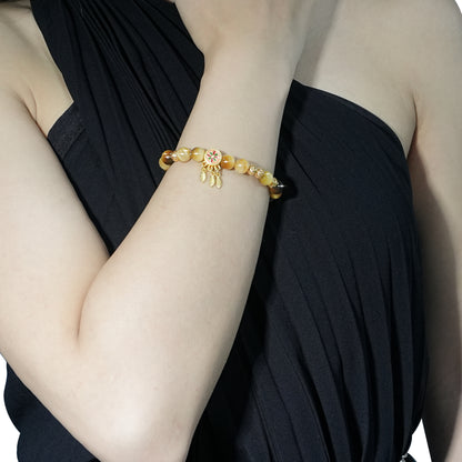 Handmade Gold Tiger Eye Stone Bracelet - Capture Dreams