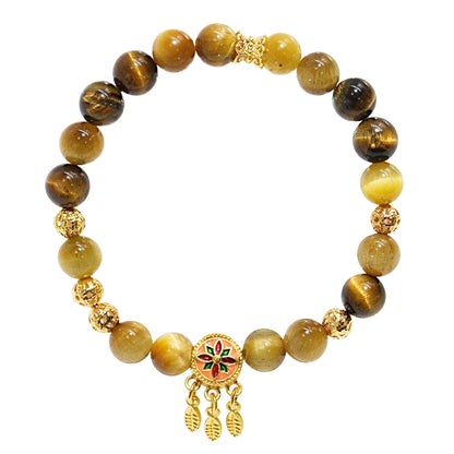 Handmade Gold Tiger Eye Stone Bracelet - Capture Dreams