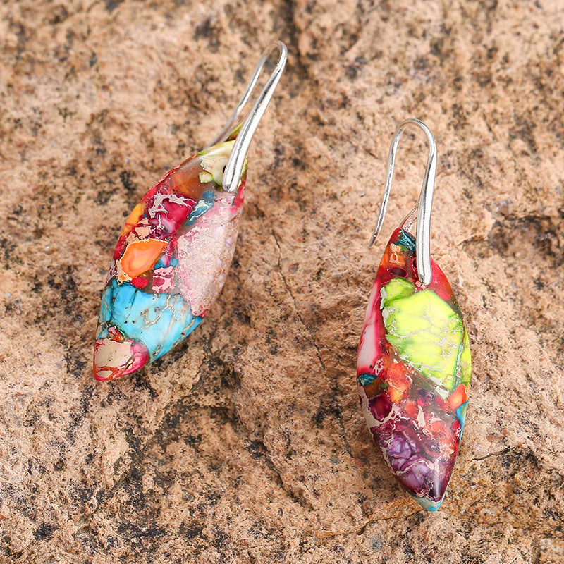 Friends Are Angels Jasper Teardrop Earrings