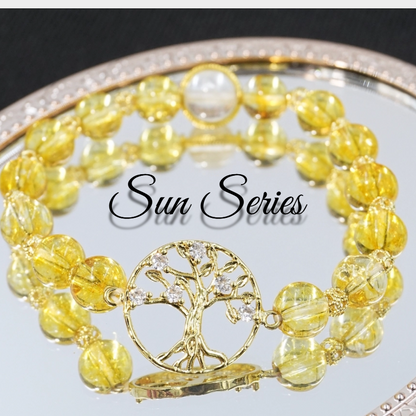 Handmade Gold Crystal Tree of Life Bracelet
