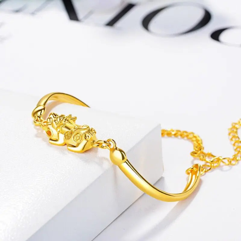 Gold Pixiu Wealth Bracelet