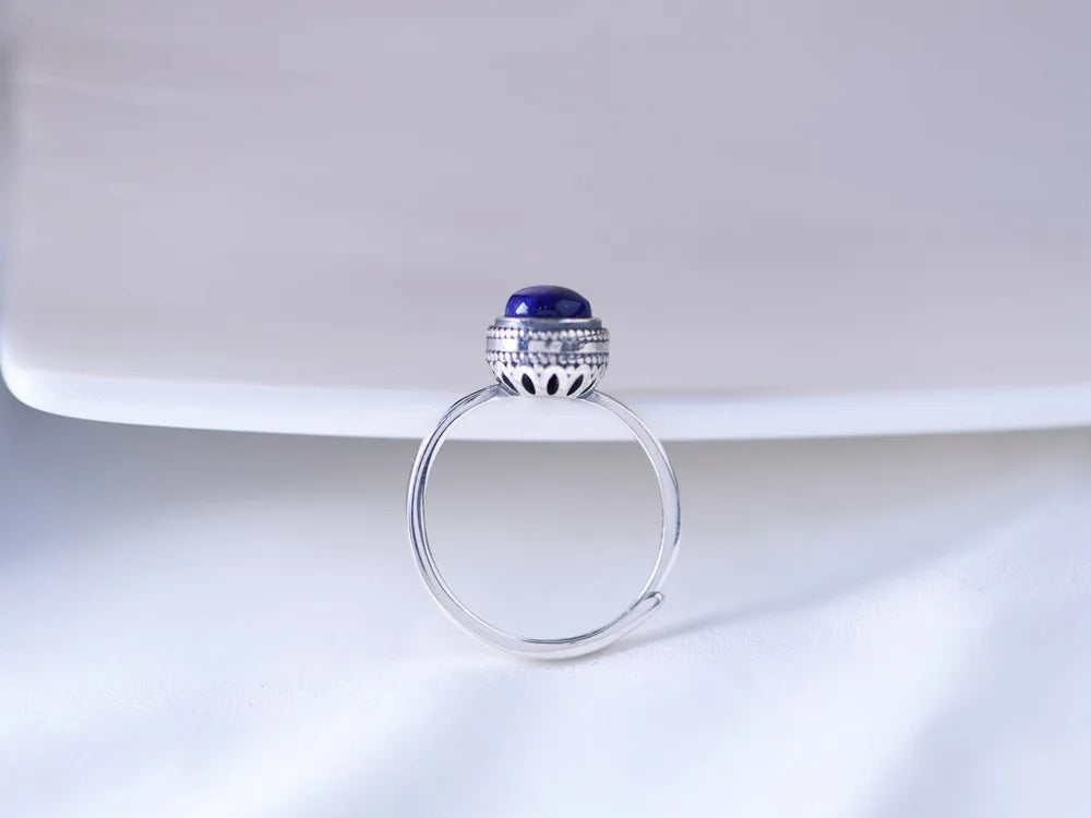 925 Sterling Silver Lapis Lazuli Stone Ring