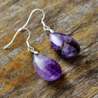 Wisdom Of Love Amethyst Teardrop Earrings