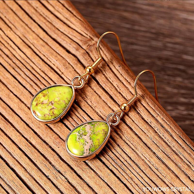 Fresh Start Jasper Teardrop Earrings